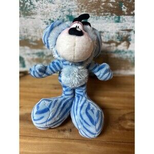 VTG Diddl Mouse Plush Toy Poseable Beloved Comic Character Germany RARE Blue